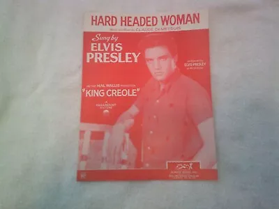 Elvis Presley ~ Hard Headed Woman Vintage Sheet Music ~ From King Creole • $24