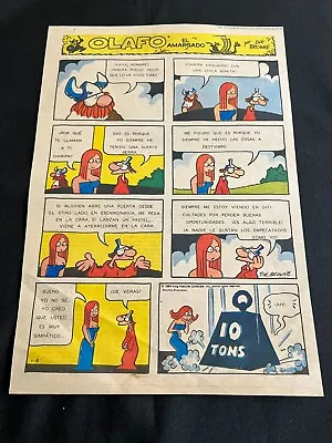 #T03a HAGAR THE HORRIBLE Spanish Sunday Tabloid Full Page Strip January 8 1984 • $3.99