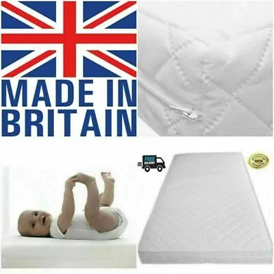 New  Quilted Baby Cot Bed Toddler Mattress Waterproof Breathable All Sizes • £58.99