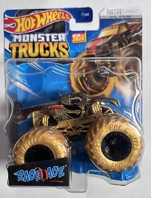 Hot Wheels Monster Trucks 1:64  - 2023 Model - Gold Race Ace BRAND NEW • $12.99