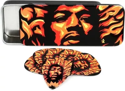 NEW Jimi Hendrix Voodoo Fire Pick Tin (6 Picks) JHPT14H • $12.69