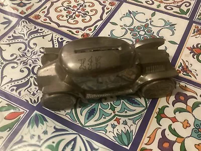 Vintage Pewter Old Car Money Box. Well Used. • £7