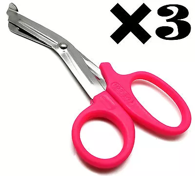 3× EMT Utility Pink Scissor 5.5  Medical Paramedic First Aid Shears Tools • $11.99