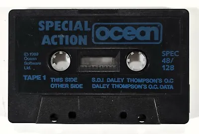 1989 Ocean Sinclair ZX Spectrum Cassette/Tape S. S. D. I. Daley THOMPSON'S O.C • $8.89
