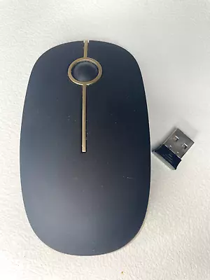 Jelly Comb 2.4G Slim Wireless Mouse With Nano Receiver MS001 Black And Gold • $7.99