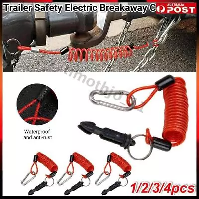 Car Trailer Safety Electric Breakaway Cable Brake Away Switch For Caravan Camper • $13.89