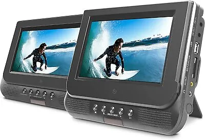 Ematic ED727: 7  Dual Screen Portable DVD Player 2 Headrest W/ Remote Control • $56.99
