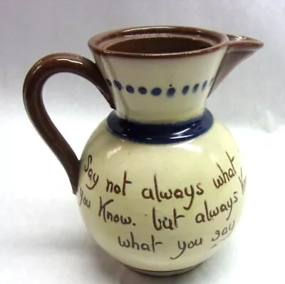 Nice Vintage Motto Ware England 5 Inch Tall Pitcher • $30