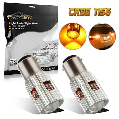 2x Canbus 25W Amber 1156 7506 7511 High Power LED Rear Turn Signal Light Bulb • $16.68