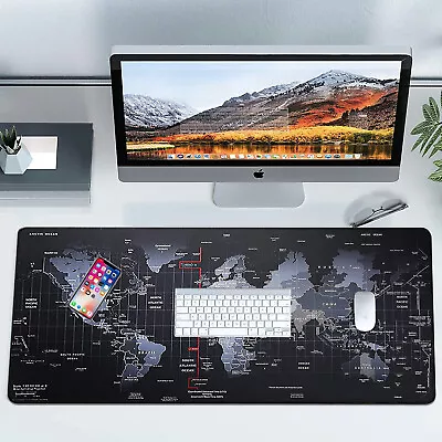$7.99 • Buy Extra Large Size Gaming Mouse Pad Desk Mat Anti-slip Rubber Speed Mousepad Black