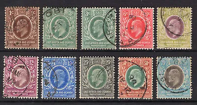 M13772 KUT-East Africa & Uganda Protectorates 1907-08 SG34/42 - Defins + SG35a • £54