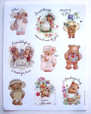 Mary Hamilton Cute Dressed Bears Vintage  Sticker Sheet • $6.99