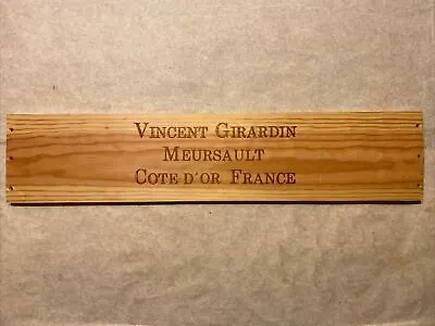 1 Rare Wine Wood Panel Vincent Girardin France Vintage CRATE BOX SIDE 2/24 337a • $9