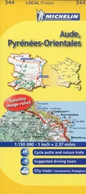Aude Pyrenees-Orientales Michelin Local Map 34... By Michelin Sheet Map Folded • £3.99