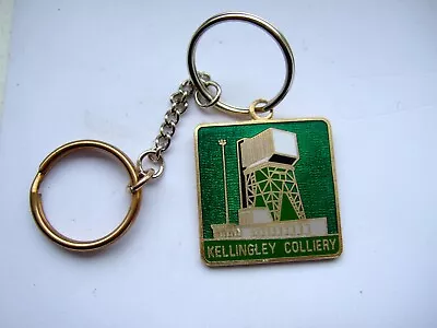 Coal Mining Memorabilia KELLINGLEY  Key Fob /chain / Key Ring Enameled Metal • £25