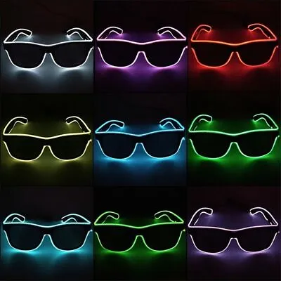 Fashion Flashing LED Glasses Light Up Luminous Party Club Bar Nightclub Eyewear • £5.95