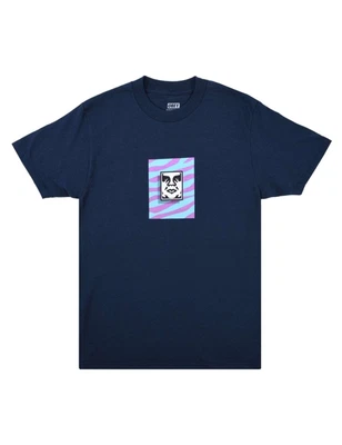 £36.50 • Buy Obey Clothing Men's Stripped Icon Tee - Navy