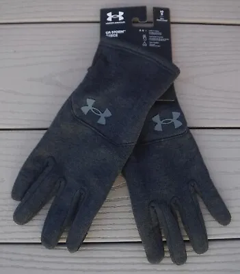NWT UNDER ARMOUR  UA Storm Fleece  Mens Gloves-L Ret@$30 BLACK • $19.99