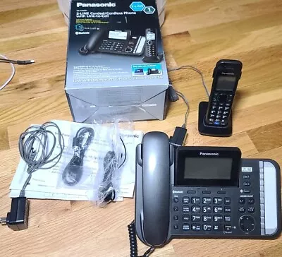 Panasonic 2-Line Corded/Cordless Phone System With 1 Handset KX-TG9581B  • $39.95