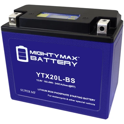 $119.95 • Buy Mighty Max YTX20L-BS Lithium Replaces Polaris Victory V92TC TouringCruiser 02-06