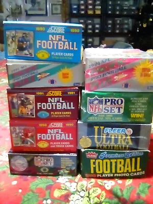 $10.99 • Buy Huge Bulk Lot Of 55 Unopened Old Vintage NFL Football Cards In Wax Packs NEW