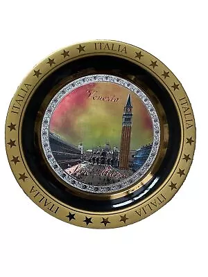 Italy 24K Gold Edged Souvenir Plate Venezia San Marco Square Venice • $5