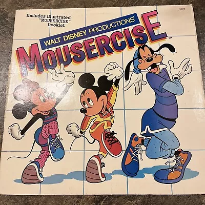 Disney Album Mousercise LP Record Vintage Vinyl Record Mickey Minnie Mouse Goofy • $3.25