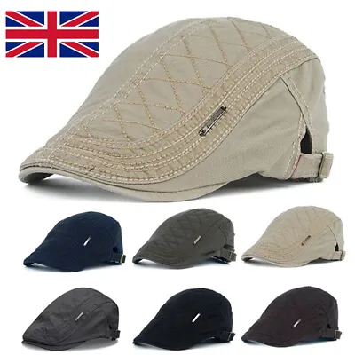 £5.98 • Buy Retro Men Cotton Ivy Flat Cap Newsboy Adjustable Beret Cabbie Gatsby Driving Hat