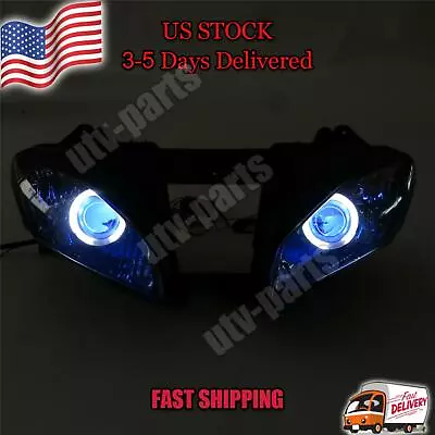 $219.99 • Buy Front Headlight HALO Blue Angel Eye Fit For Yamaha 2008-2016 YZF R6 A014