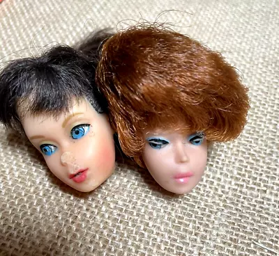 Vintage Lot Of 2 Barbie Doll Heads (Bubble Cut & Twist N Turn) Only For TLC • $19.95