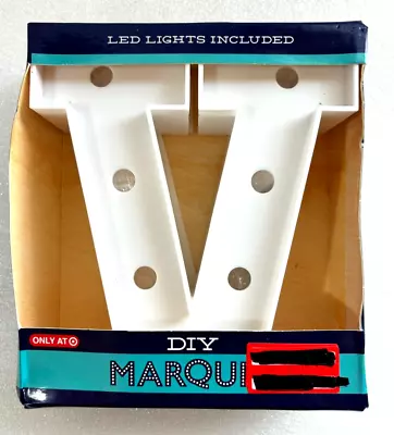 LED Marquee Letter Lights Sign ~ Light Up Alphabet Letter V ~ 6  New In Box • £6.65