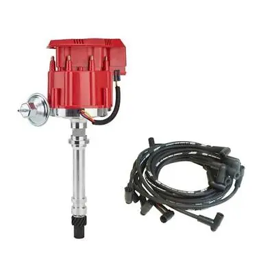 HEI Distributor W/Super Cap & MSD Wire Kit SBC/BBC Red • $118.99