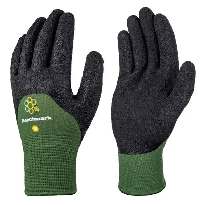 Benchmark Durable Stretch Latex Grip Safety Work Gardening Glove Mens Ladies • £4.99