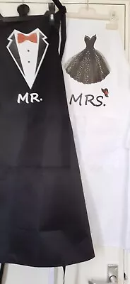 Mr & Mrs - Pair Of Ladies And Mens Aprons By Umboom Unisex Size • £6.99