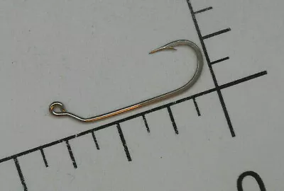 100 Mustad #9 Round Fly/jig Hooks Ex Long Shank Bent Down Nickelplated 90736 • $12.99