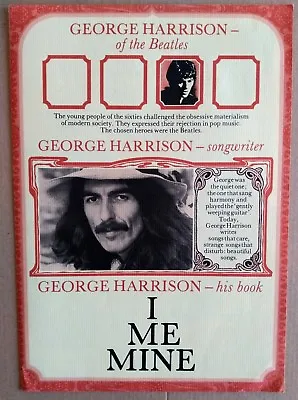 George Harrison I ME MINE Genesis Publications Original Brochure/Letters BEATLES • £395