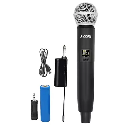 5Core Wireless Microphone Cordless Mic Handheld System Rechargeable Receiver 🎤 • $17.88