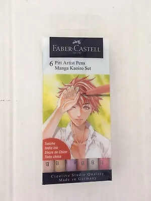 Faber-Castell - 6 PITT Artist Pens Manga Kaoiro Set • $14.86