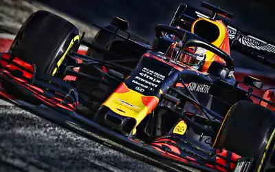 F1 Max Verstappen RED BULL RACING RACE CAR WALL ART COVER 30x20 Inch Canvas • £21.99