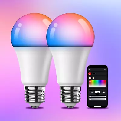 Wifi Smart LED Light Bulb 9W RGBW Color Changing Dimmable For Alexa/Google • $13.90
