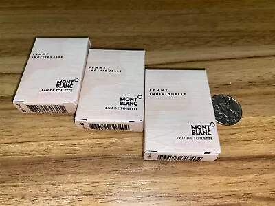 INDIVIDUELLE FEMME By Mont Blanc 5 Ml  0.17 Oz EDT NIB LOT OF 3 • $42.50