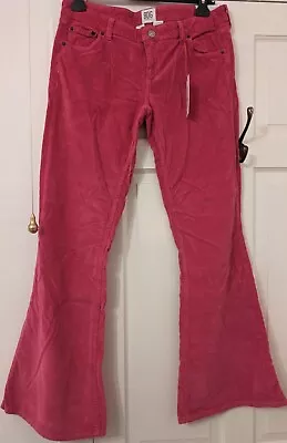 £19.99 • Buy BDG Urban Outfitters Bright Pink Low Rise Flared Cords / Jeans - New With Tags 