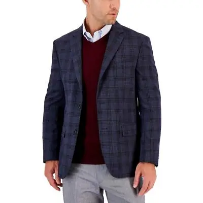 Tommy Hilfiger Mens Checkered Modern Fit Sportcoat Jacket BHFO 0033 • $53.99