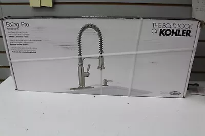 New Kohler Ealing Pro R28702-SD-VS Single-Handle Stainless Kitchen Sink Faucet • $160