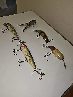 Vintage Antique Set Of Paw Paw Fishing Lures - Lot Of 5 • $20
