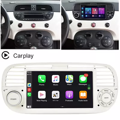 Android 12.0 Car Stereo Player Radio GPS Wifi RDS Carplay For Fiat 500 2007-2015 • £165.99