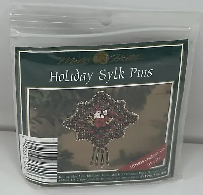 Mill Hill Beaded Holiday Cranberry Star Sylk Pins Kit-New 1995 • $13.99