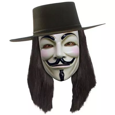 V For Vendetta Wig Adult Mens Black Halloween Costume Accessory • $10.22