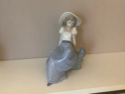 £4.95 • Buy Lovely Nao Figurine “girl On Rock With Bird” 5 Inches Tall Ex Condition