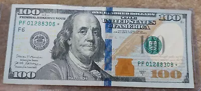 $100 Dollar Bill Us Bill Star Note Series 2017 A  Pf 01288308* • $119.99